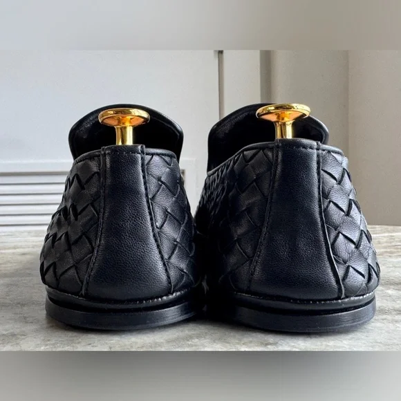 Bottega Veneta Sunday Slipper Intrecciato Leather Women Black 37.5 / 7.5 Woven - Picture 6 of 9